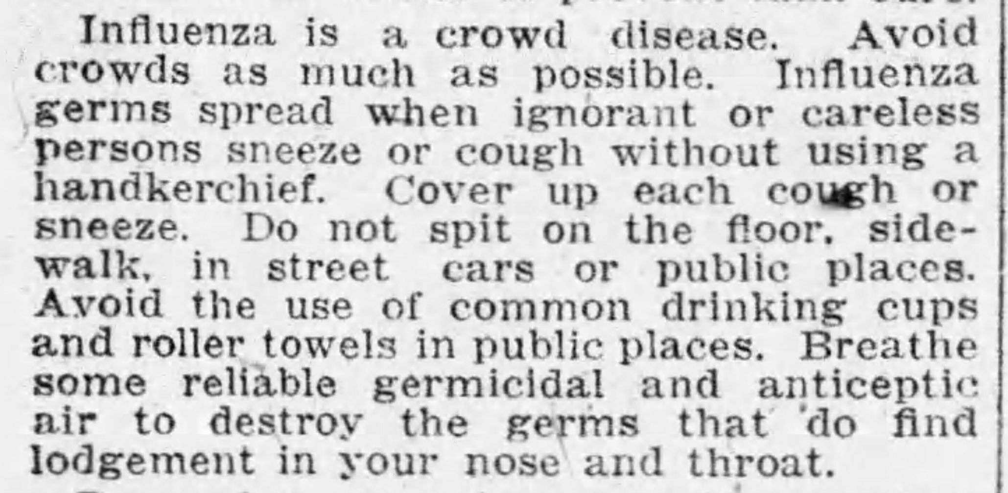 Influenza is a crowd disease